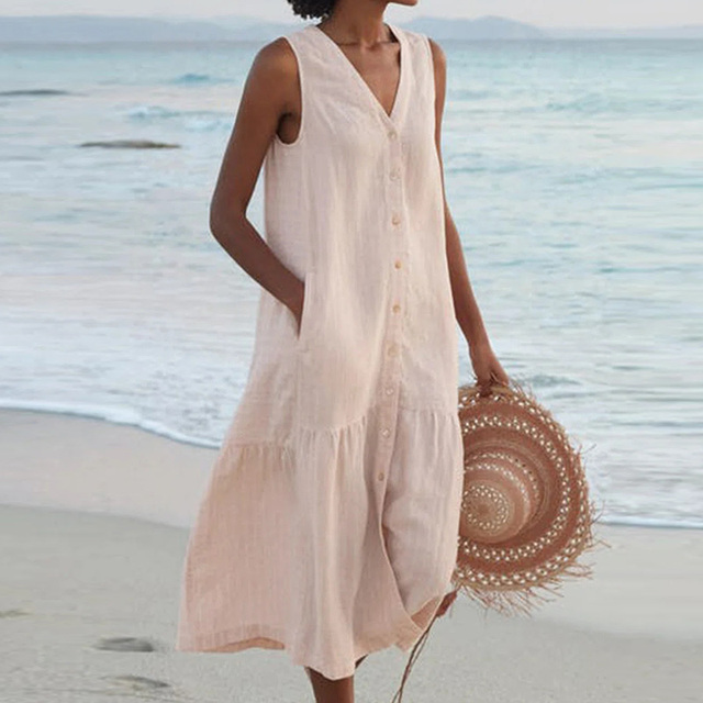 Mandy | Chic Button-Down Summer Dress for Ultimate Comfort and Style