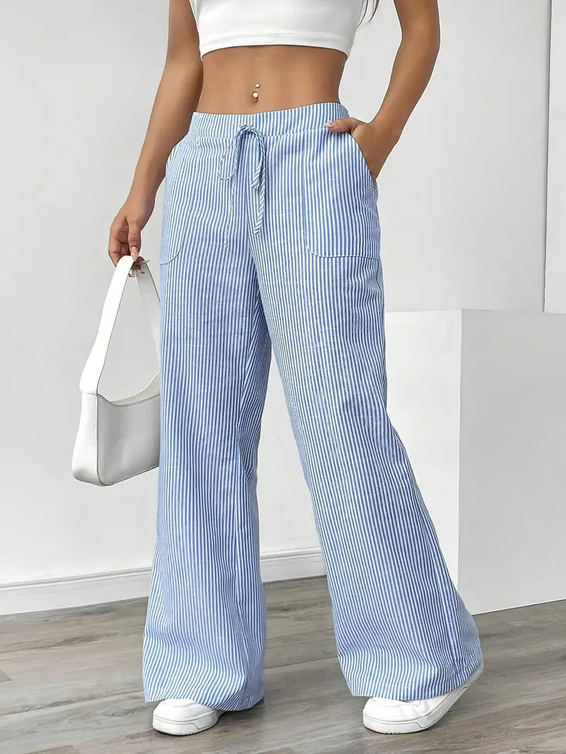 Caitlin | Chic Striped Pants with Pockets in Stylish Colors