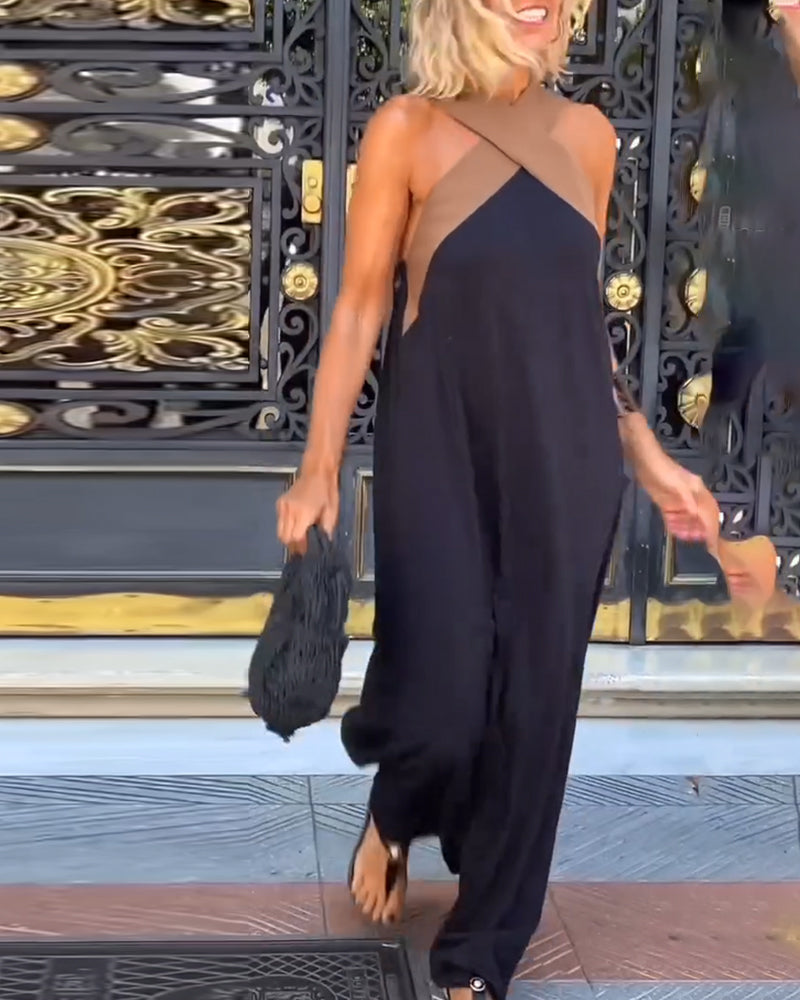 Lindsey | Chic Maxi Cross Neck Dress for Unforgettable Occasions