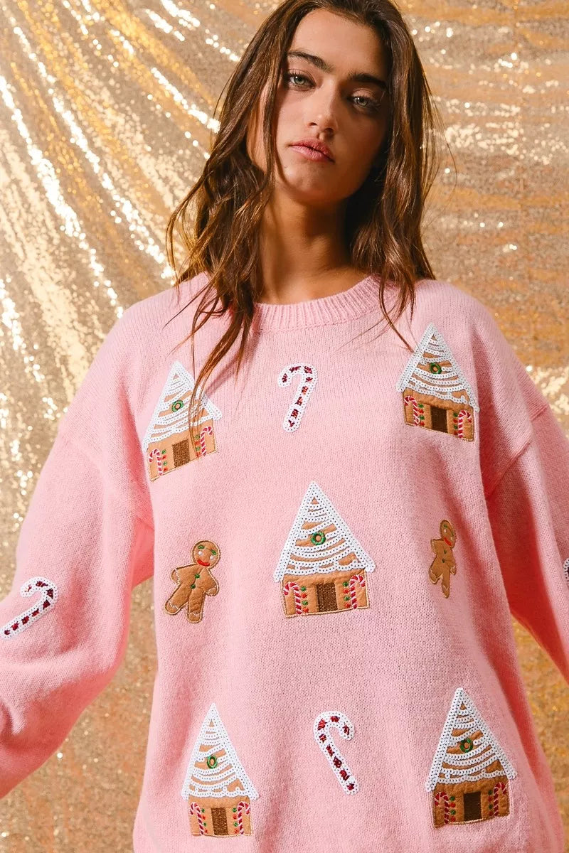 Aliyeh | Women's Winter Christmas Crew Neck Sweater