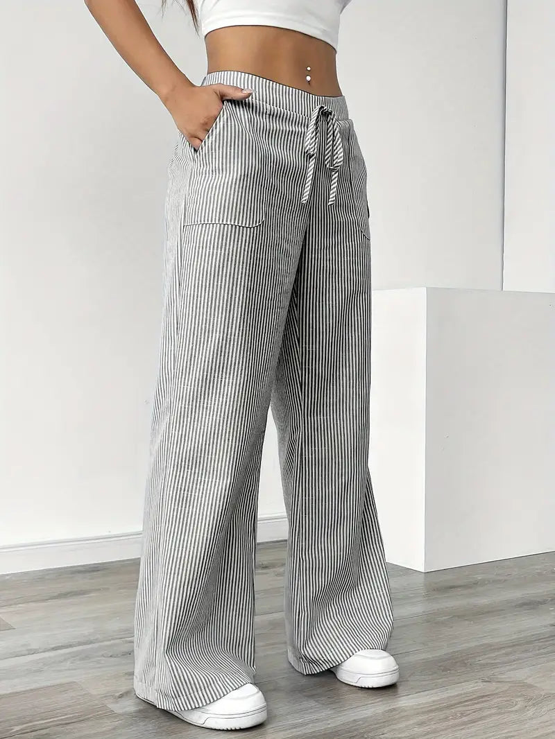 Caitlin | Chic Striped Pants with Pockets in Stylish Colors