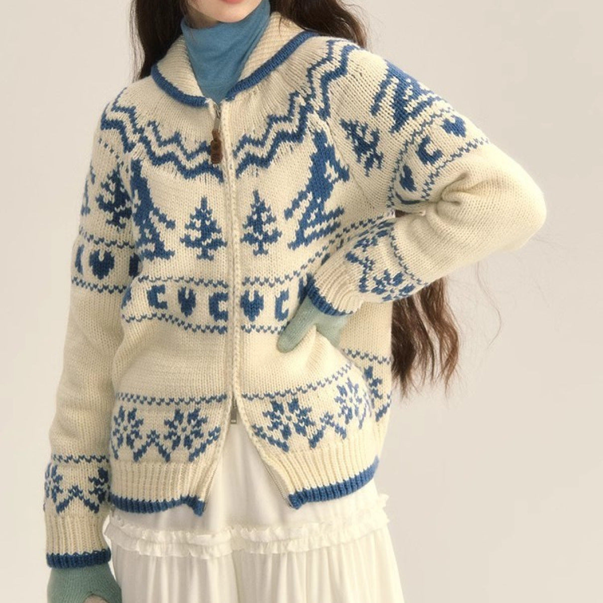 Altina | Women's Fair Isle Hooded Jumper