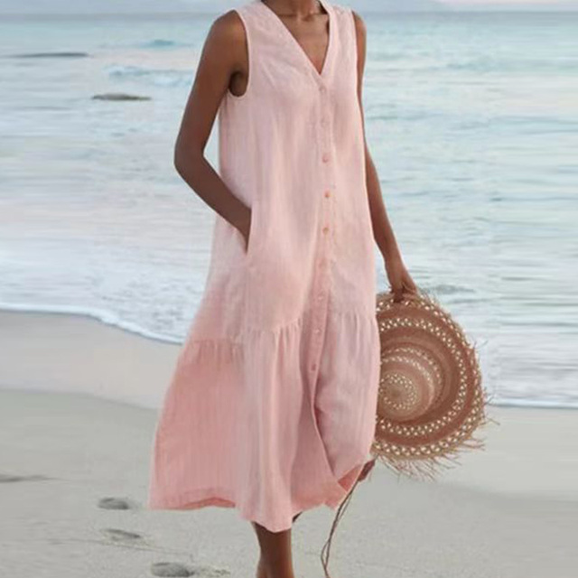 Mandy | Chic Button-Down Summer Dress for Ultimate Comfort and Style