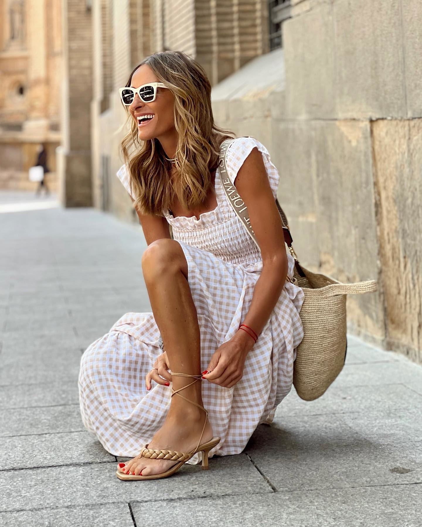 Monica | Elegant Sleeve Smocked Maxi Dress