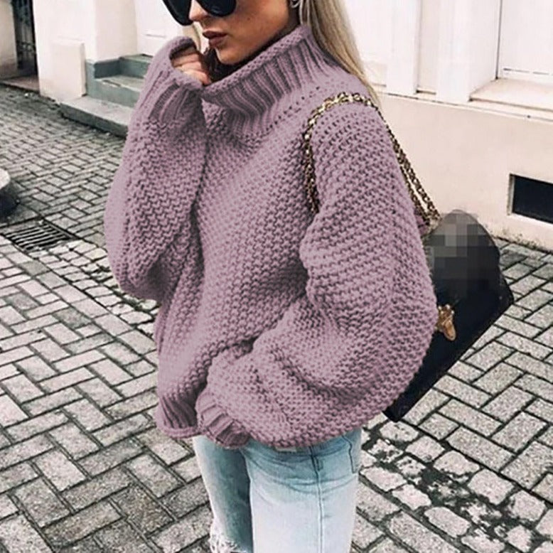 Amahle | Women's Oversize Chunky Knit Turtleneck Jumper