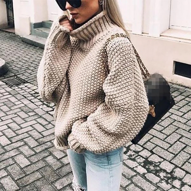 Amahle | Women's Oversize Chunky Knit Turtleneck Jumper