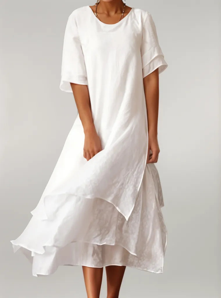 Lucy | Chic Layered Midi Dress for Every Occasion