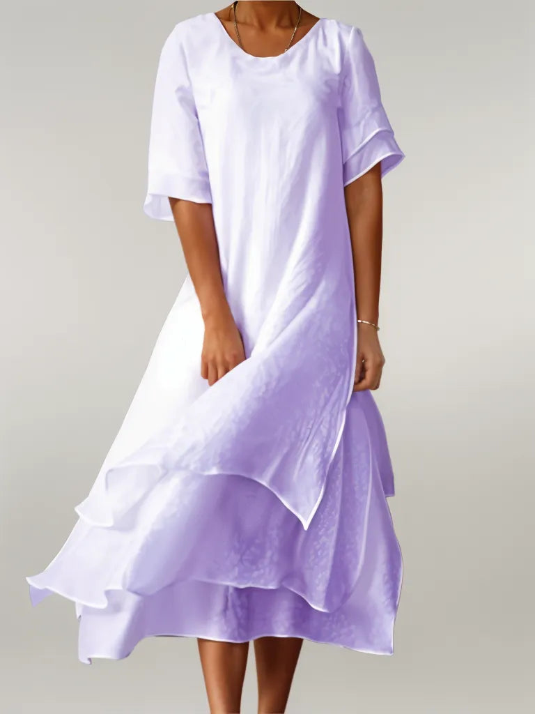 Lucy | Chic Layered Midi Dress for Every Occasion