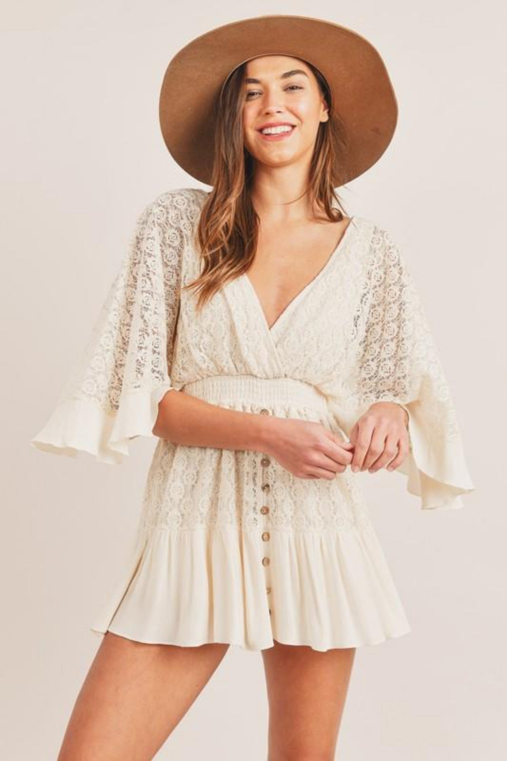 Jean | Romantic Mini Lace Dress for Effortless Elegance