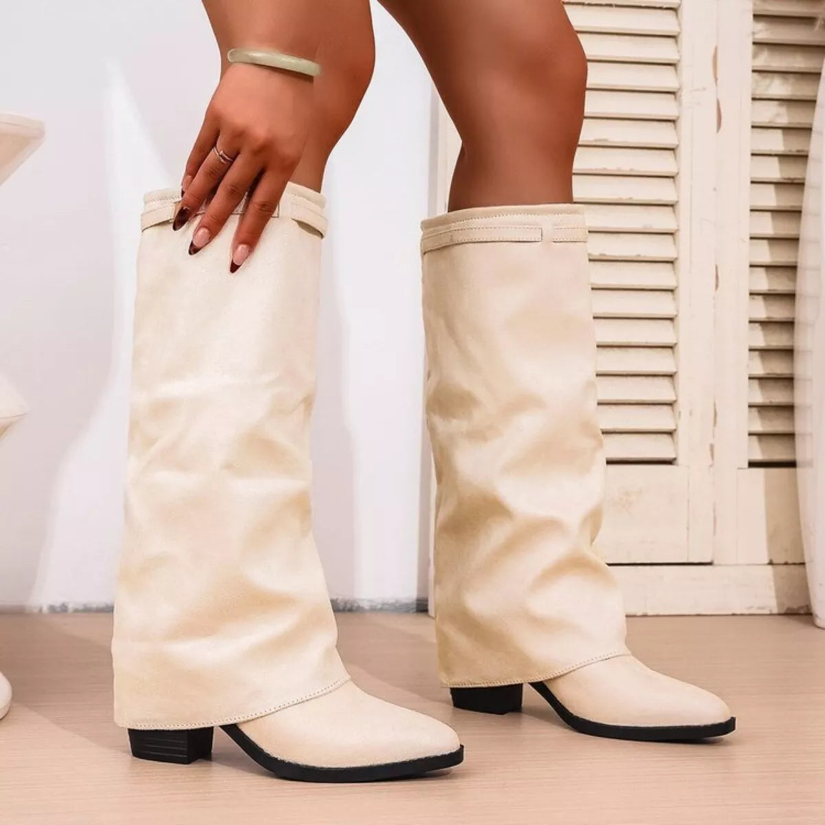 Silvana | Point Toe Block Heel Boots