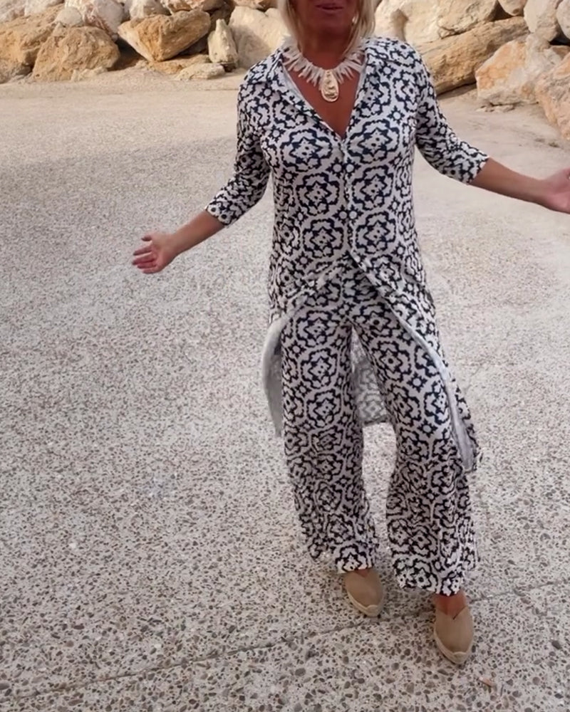 Arlene | Chic Printed Two-Piece Set for Effortless Everyday Style
