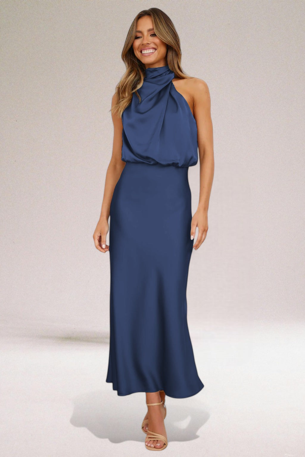 Neve | Stunning Halter Neckline Glam Dress