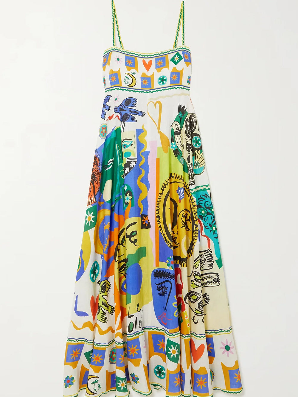 Jessamine | Trendy Geometric Graffiti Prints Slip Dress - Effortlessly Stylish