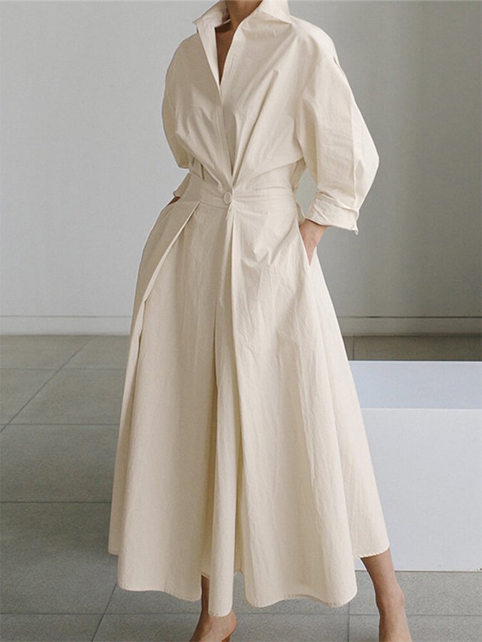 Odette | Chic Button-Up Shirt Dress for Effortless Style