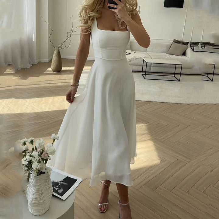 Meredith | Women's Elegant Sleeveless Solid Color Dresses