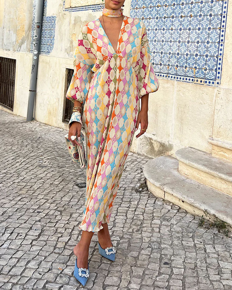 Lois | Stunning Maxi Dress with Elegant Puff Sleeves