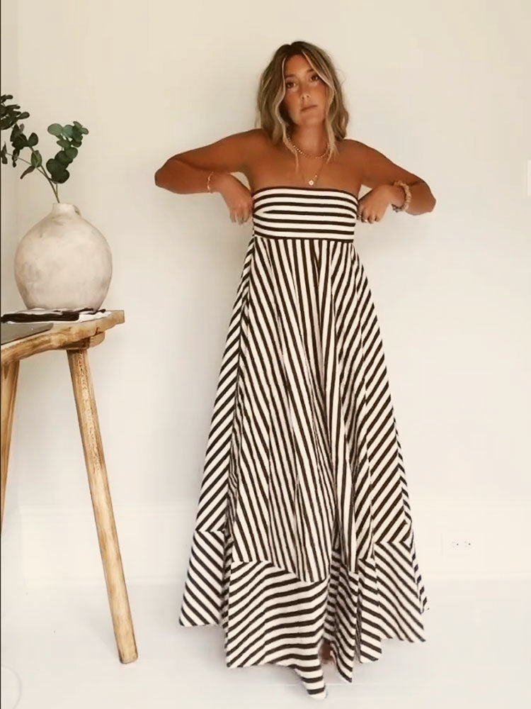 Jade | Chic Strapless Maxi Dress for Effortless Elegance
