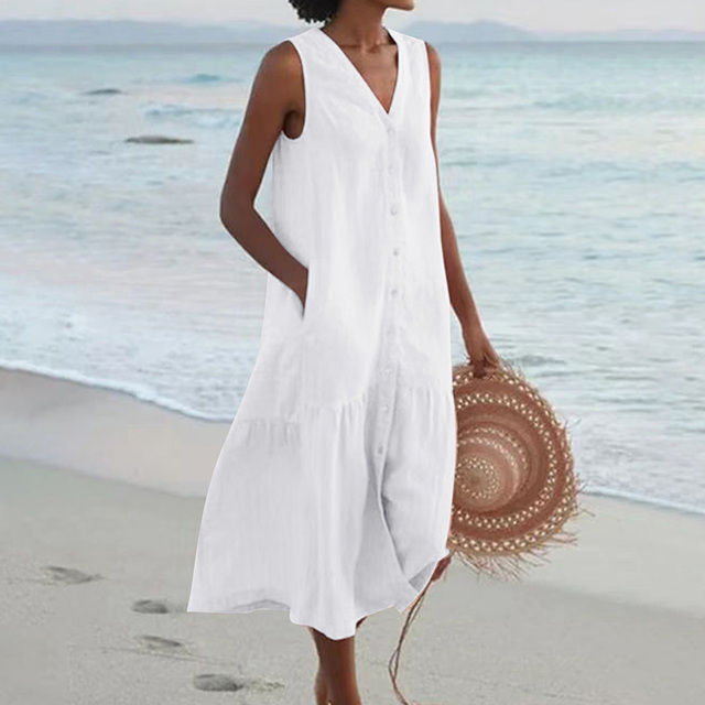 Mandy | Chic Button-Down Summer Dress for Ultimate Comfort and Style