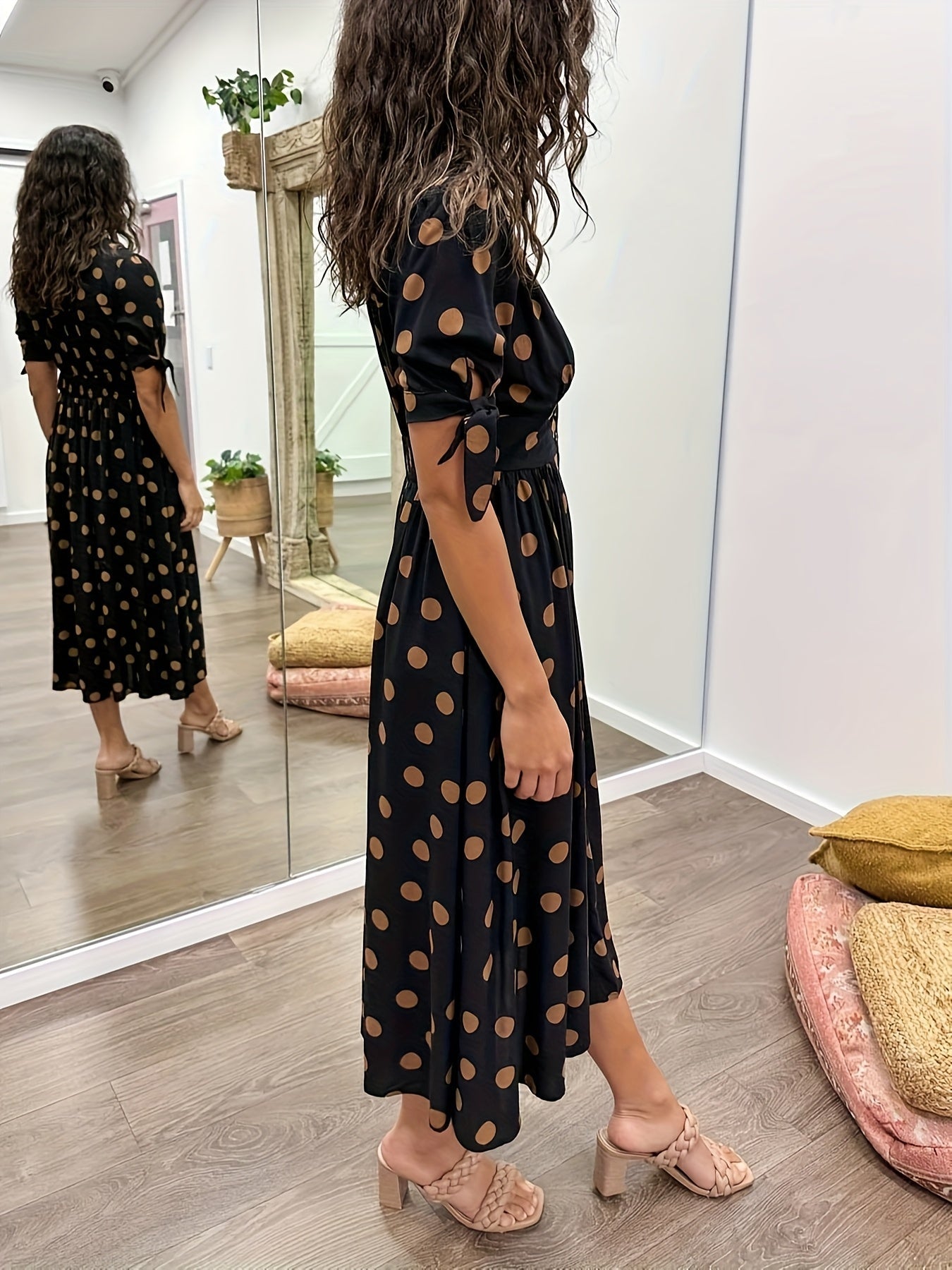 Kirsten | Stylish Polka Dot Midi Dress for Any Occasion