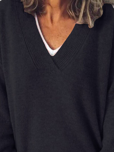 Alvene | Women's Elegant Oversize V Neck Jumper