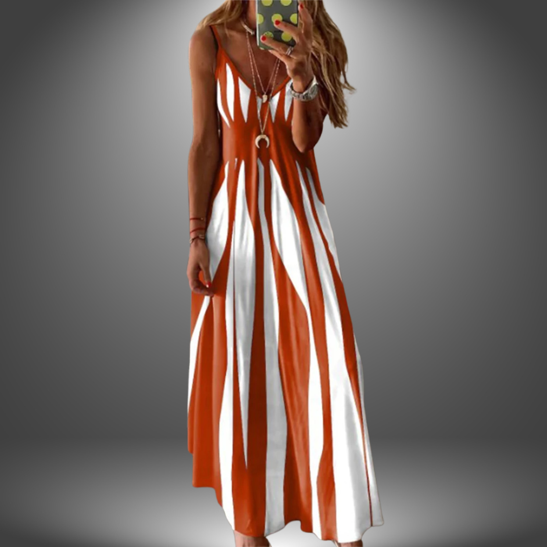 Lila | Chic Striped Sleeveless Maxi Dress for Effortless Elegance