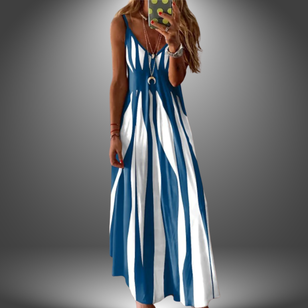 Lila | Chic Striped Sleeveless Maxi Dress for Effortless Elegance