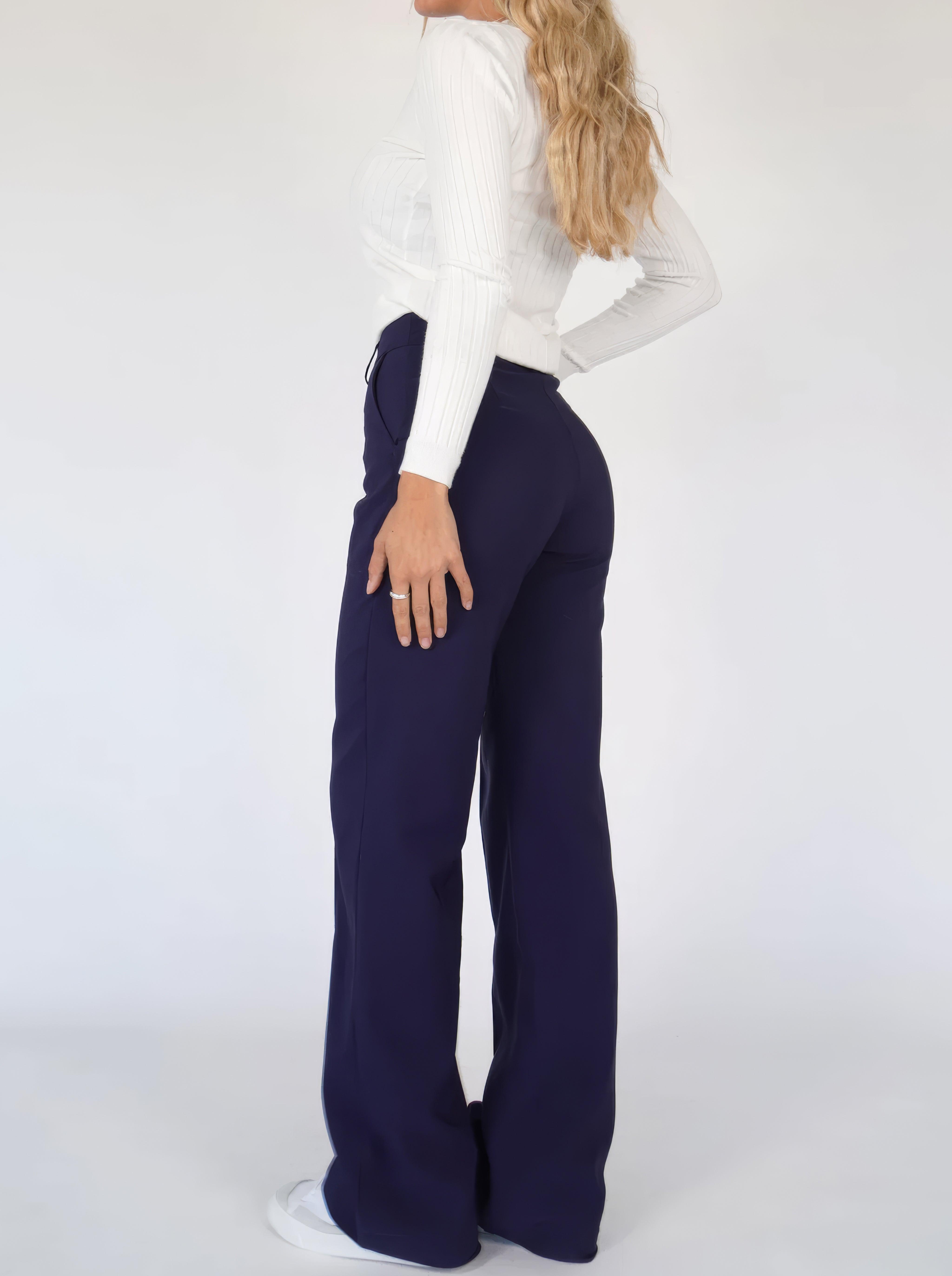 Brielle | Elegant High-Waisted Wide-Leg Trousers