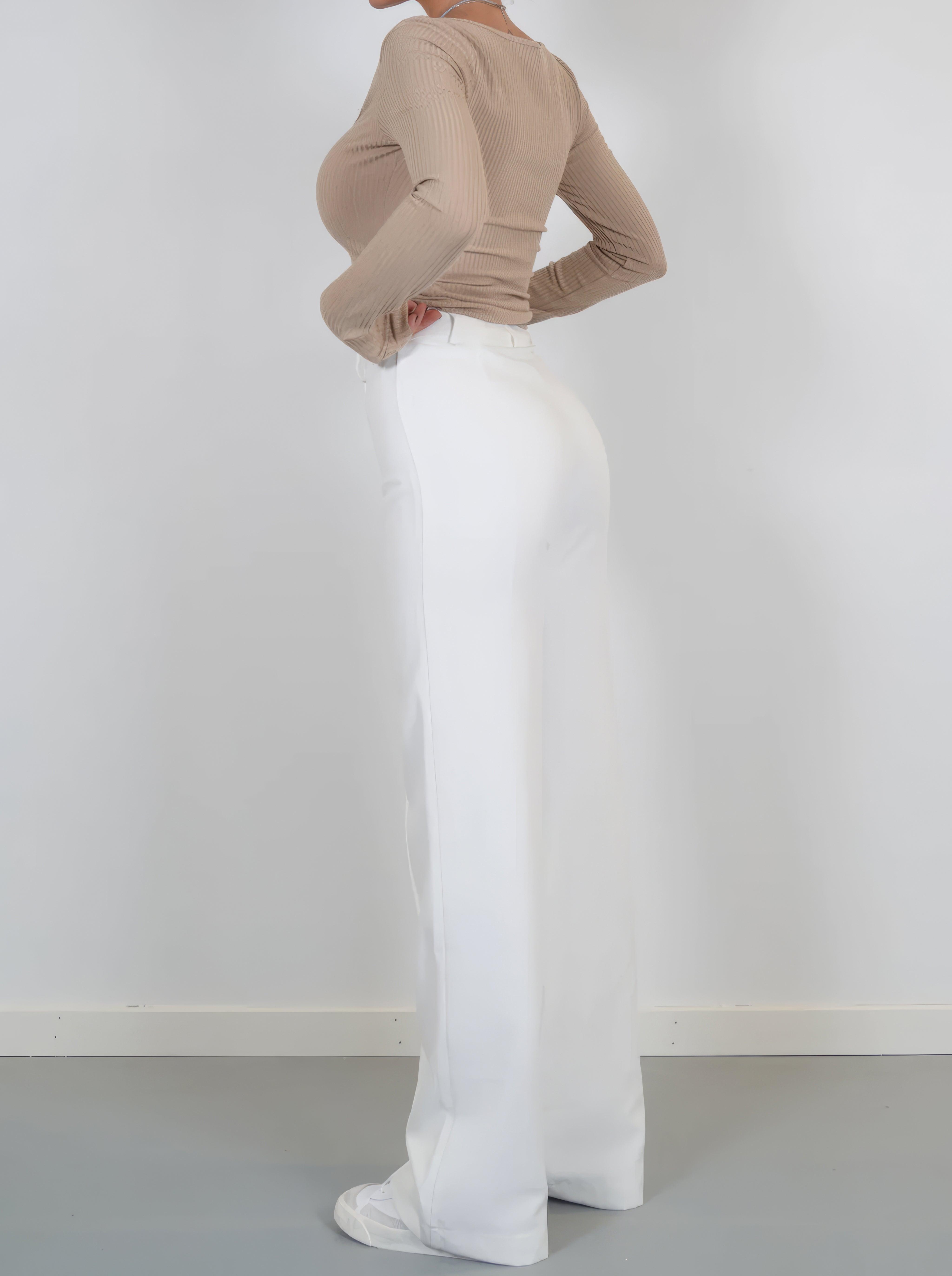 Brielle | Elegant High-Waisted Wide-Leg Trousers