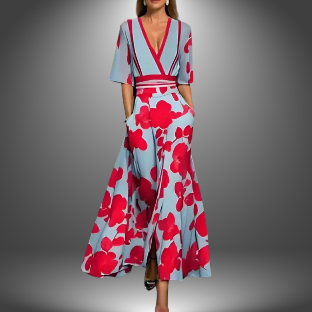 Mina | Elegant Floral Maxi Dress for Women