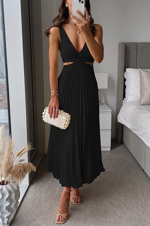 Pippa | Elegant Pleated Midi Dress