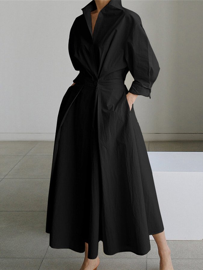 Odette | Chic Button-Up Shirt Dress for Effortless Style