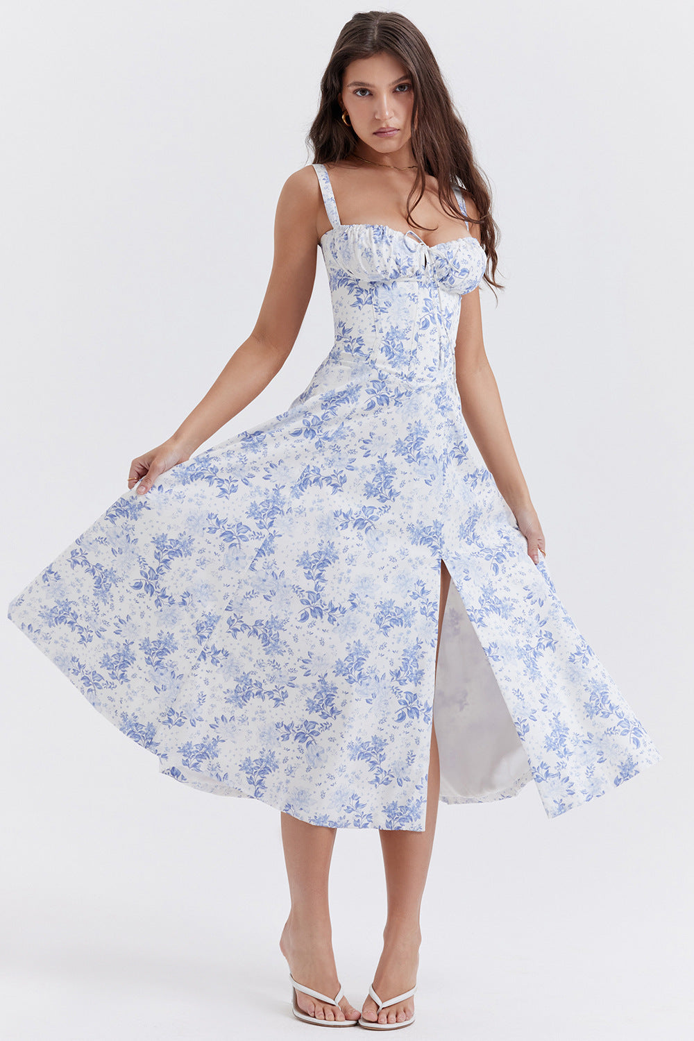 Marina | Spring Floral Print Party Dress