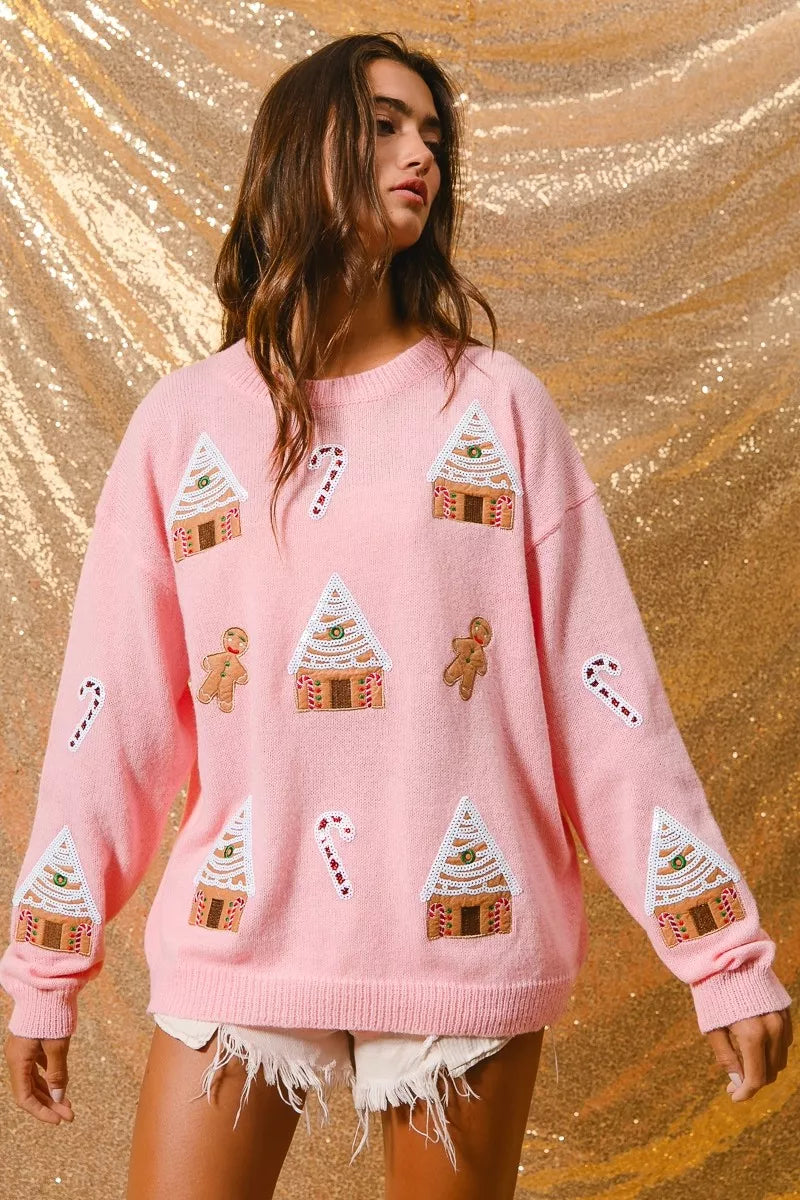 Aliyeh | Women's Winter Christmas Crew Neck Sweater