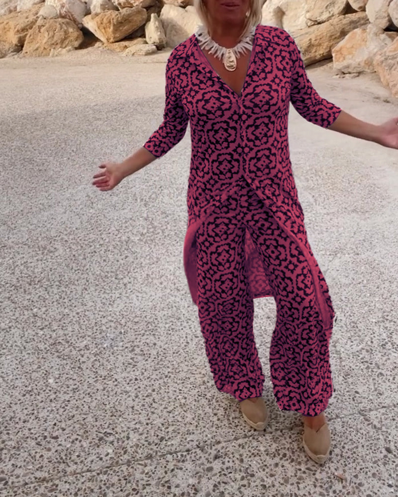 Arlene | Chic Printed Two-Piece Set for Effortless Everyday Style