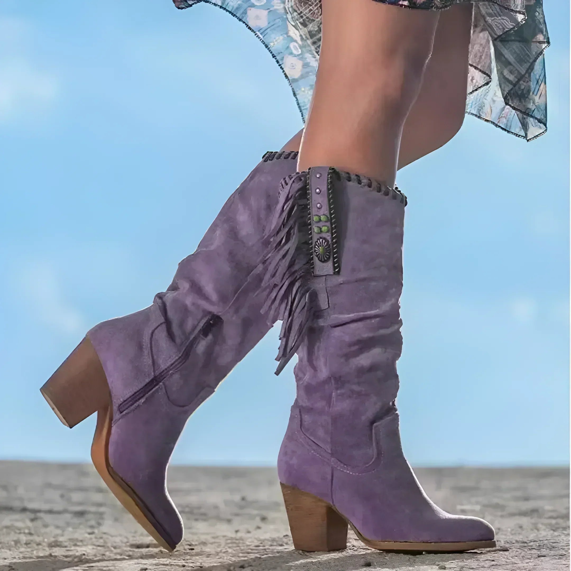Ardith | Women's Knee High Heeled Cowboy Boots