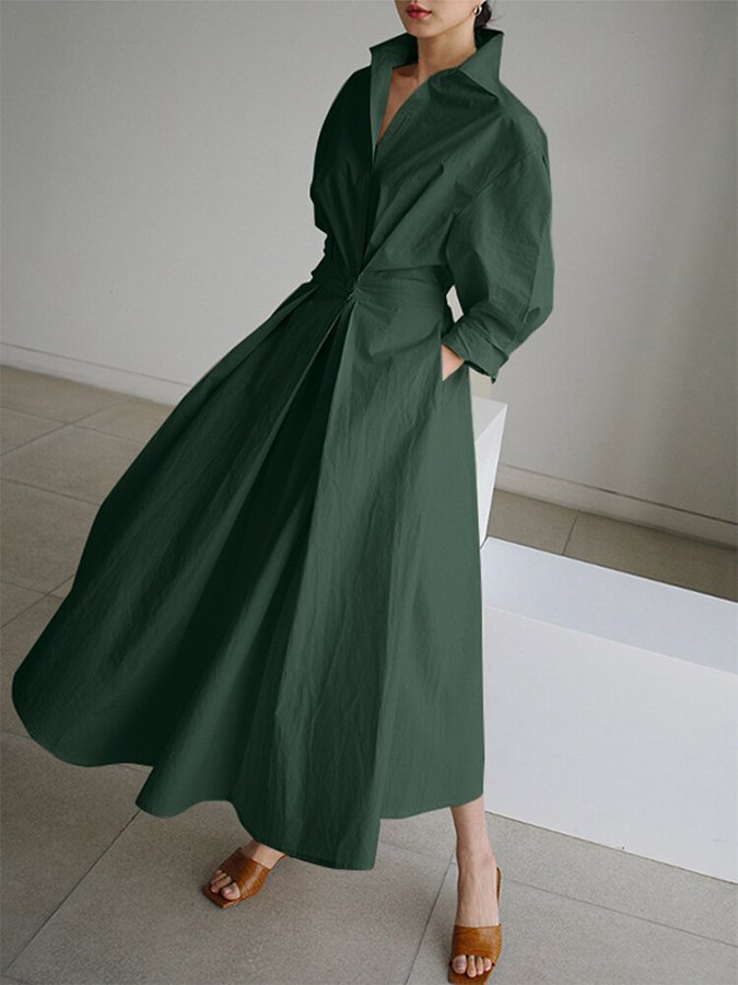 Odette | Chic Button-Up Shirt Dress for Effortless Style