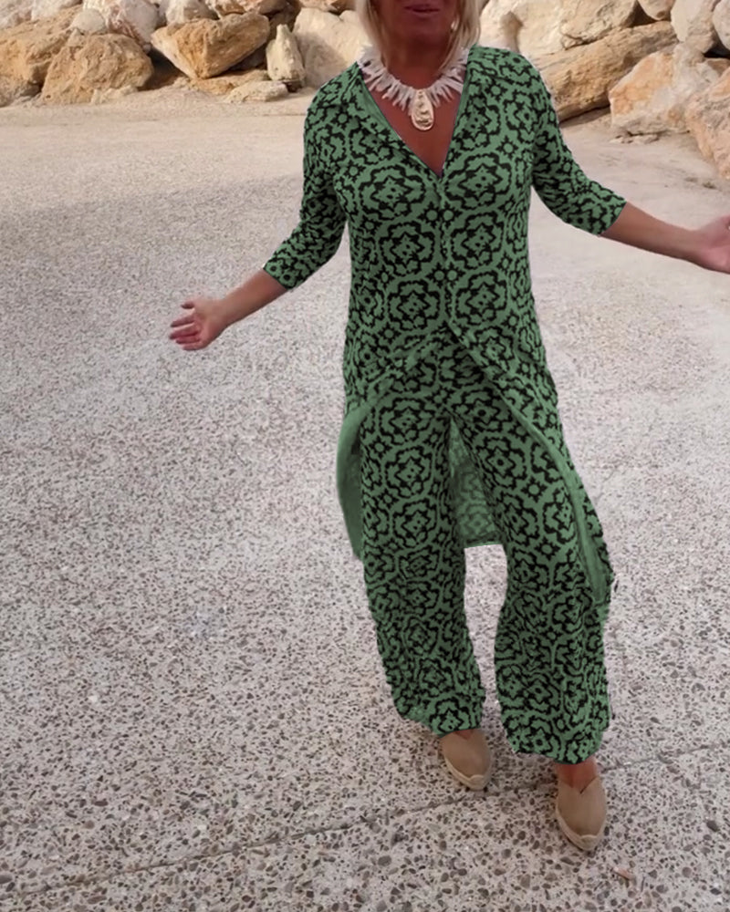 Arlene | Chic Printed Two-Piece Set for Effortless Everyday Style