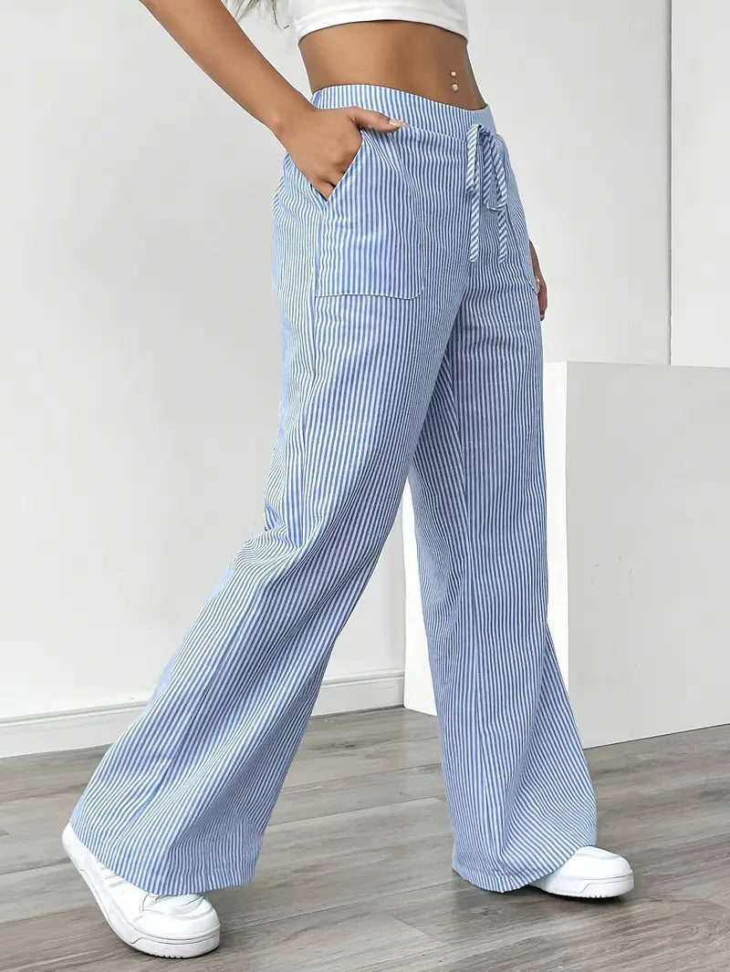 Caitlin | Chic Striped Pants with Pockets in Stylish Colors