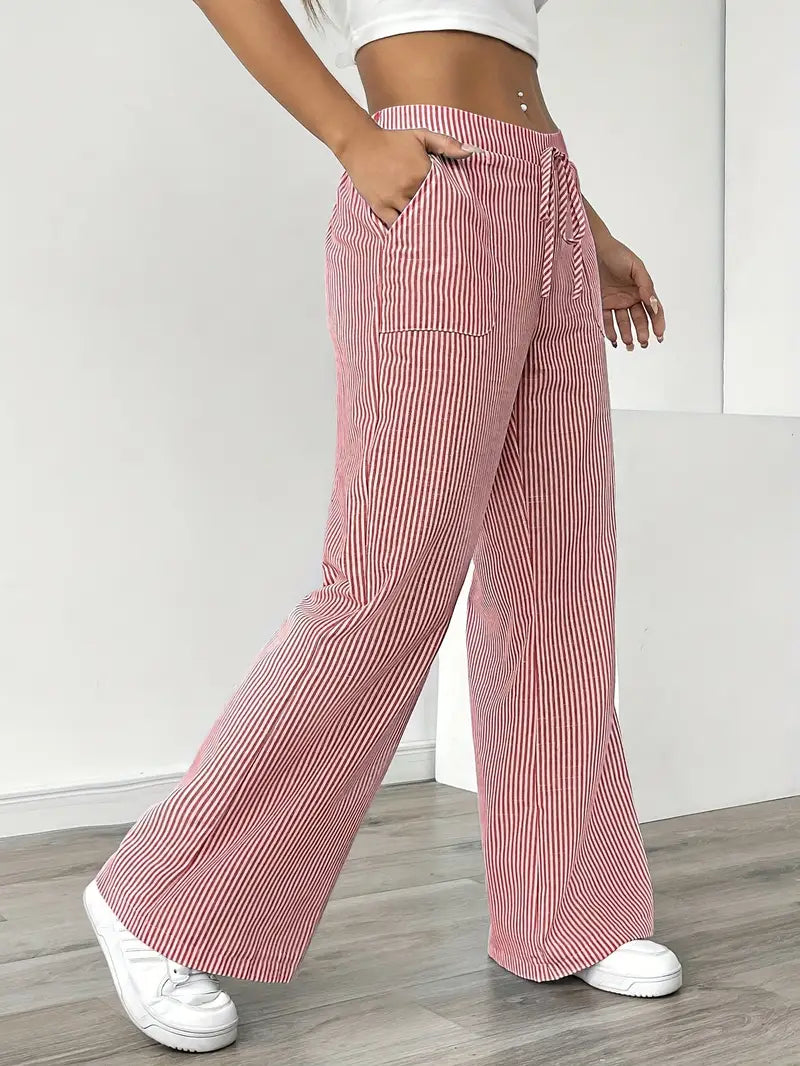 Caitlin | Chic Striped Pants with Pockets in Stylish Colors