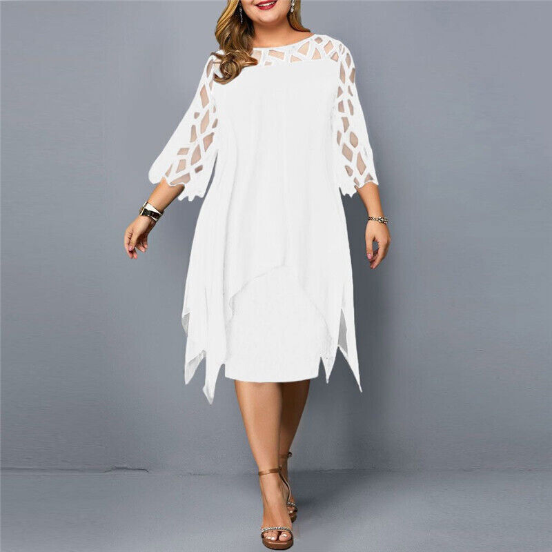 Harriette | Women's 3/4 Sleeve A-Line Midi Dress
