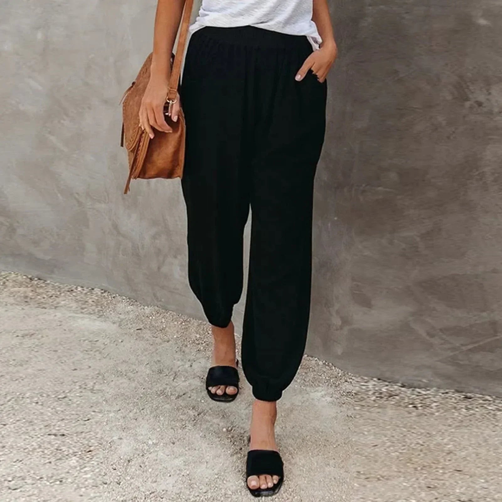 Bree | Women's Summer Pants with High Waist – Lightweight, Breathable & Comfortable with Pockets