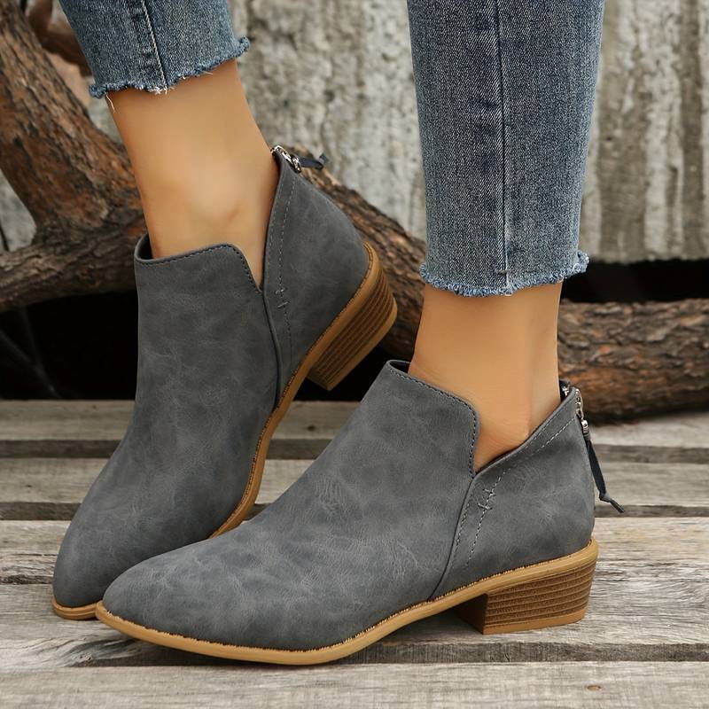 Florinda | Women's Wedge Heel Pointed Toe Ankle Boots