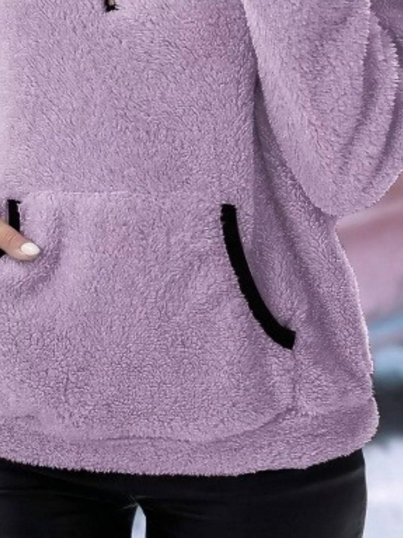 Amabel | Women's Half-Zip Fleece Pullover Teddy Jumper