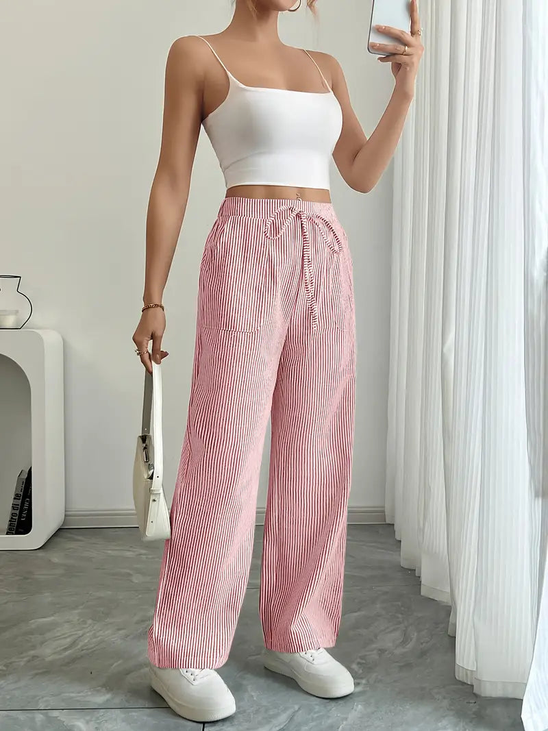 Caitlin | Chic Striped Pants with Pockets in Stylish Colors