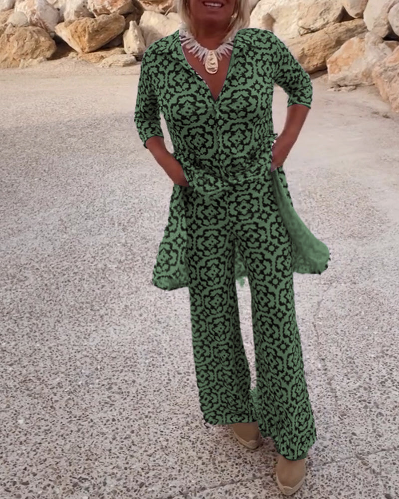 Arlene | Chic Printed Two-Piece Set for Effortless Everyday Style