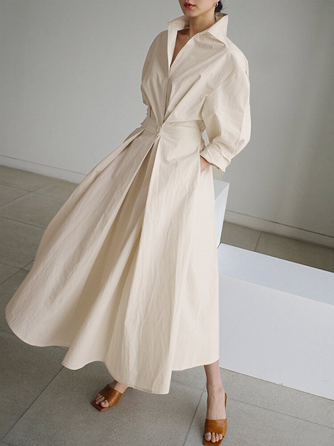 Odette | Chic Button-Up Shirt Dress for Effortless Style