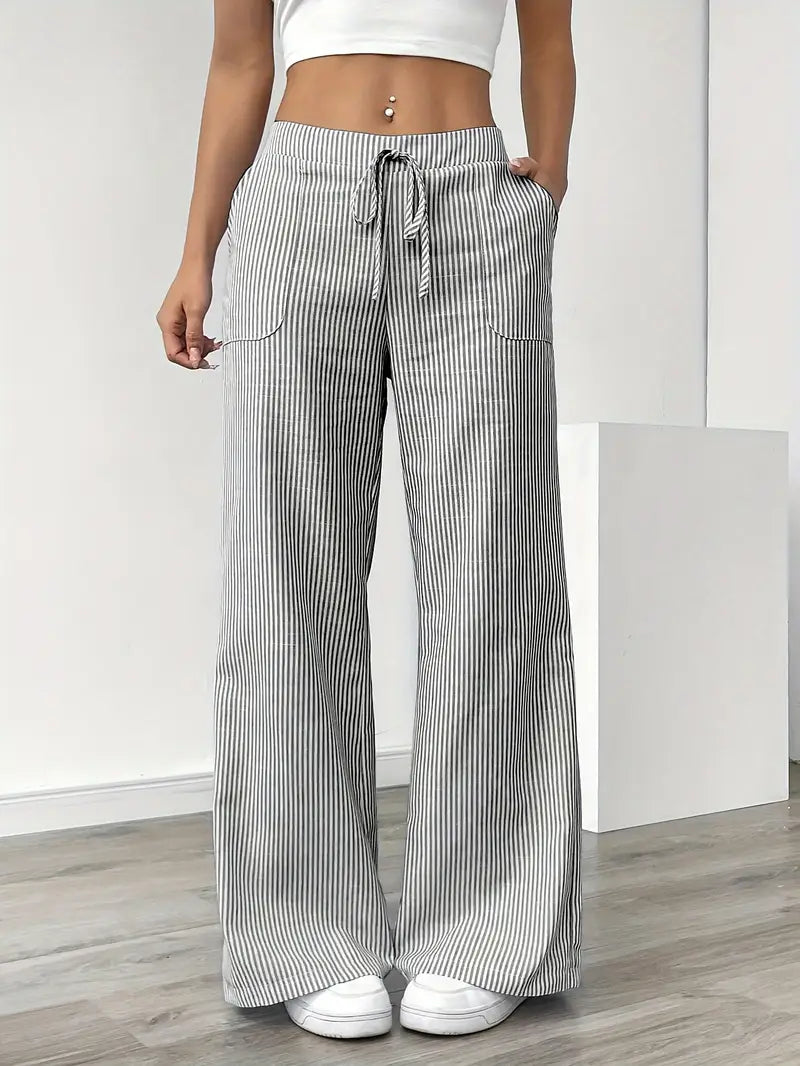 Caitlin | Chic Striped Pants with Pockets in Stylish Colors