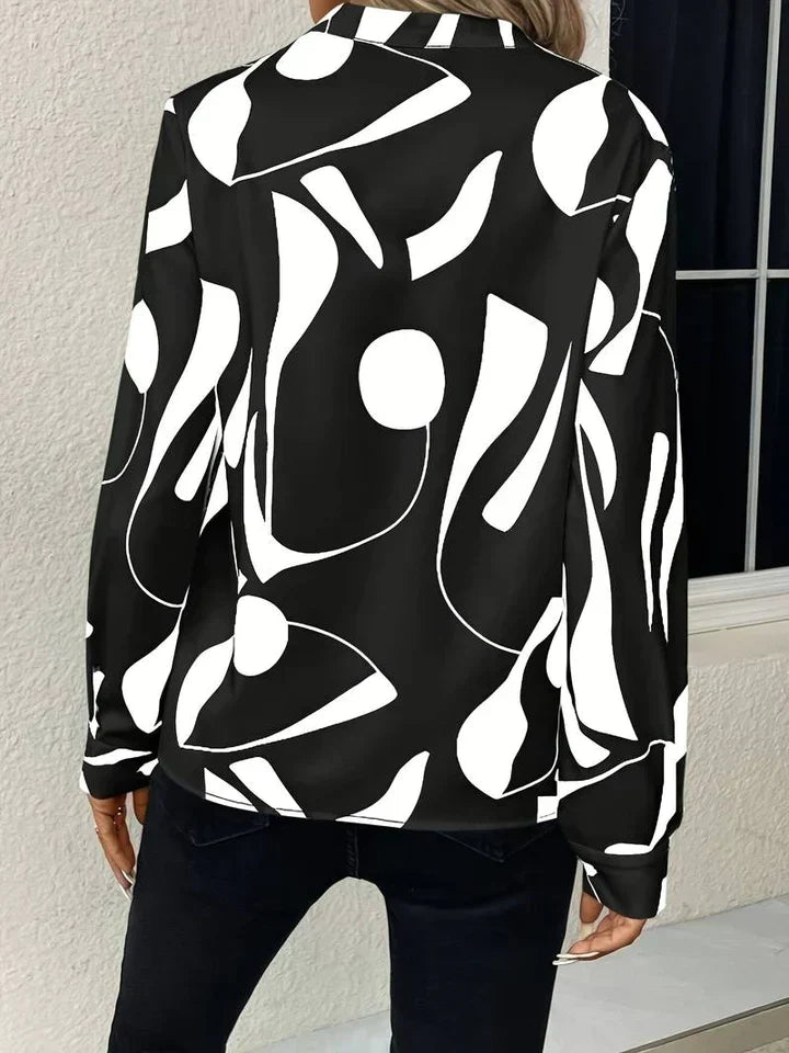 Charlie | Women's Long Sleeve Printed Blouse