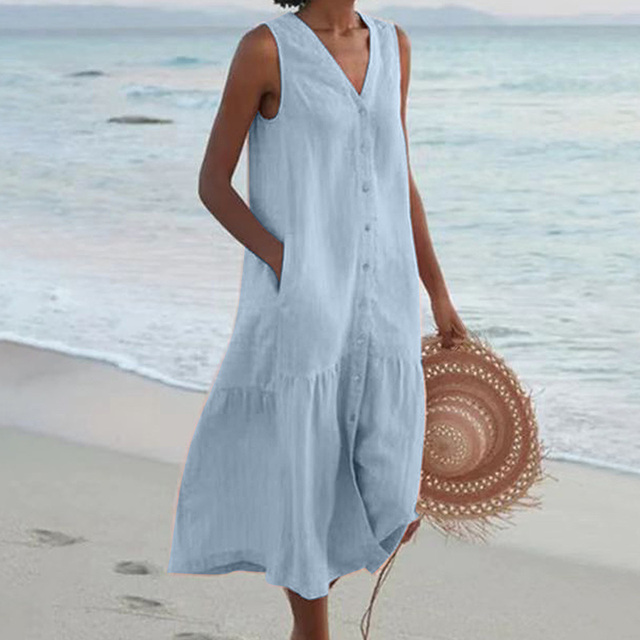 Mandy | Chic Button-Down Summer Dress for Ultimate Comfort and Style