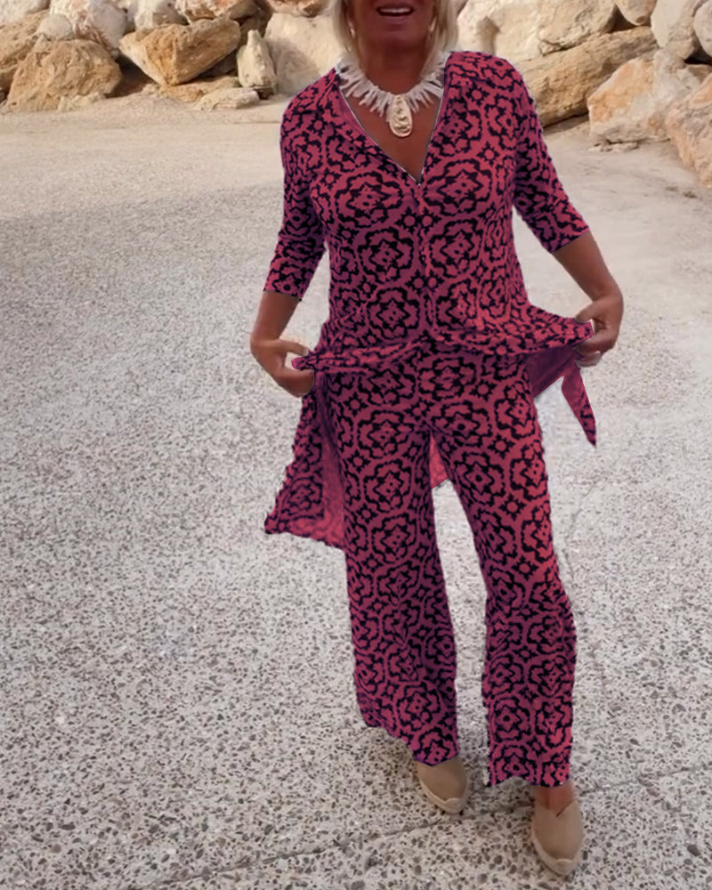 Arlene | Chic Printed Two-Piece Set for Effortless Everyday Style